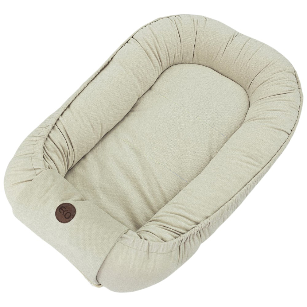 EKO Hniezdo pre bábätko bavlnené Velvet Light Beige 85x50cm