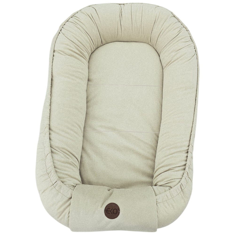 EKO Hniezdo pre bábätko bavlnené Velvet Light Beige 85x50cm