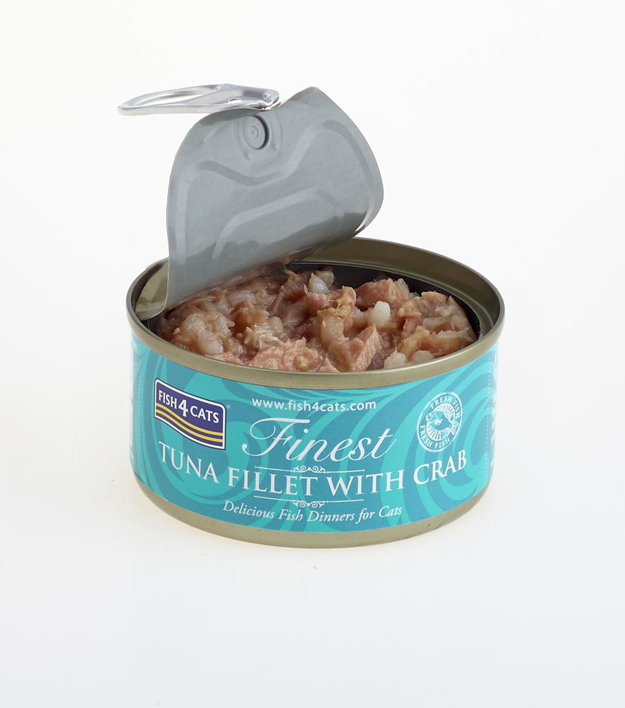 FISH4CATS Konzerva pre mačky Finest tuniak s krabom 70g
