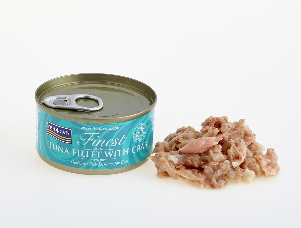 FISH4CATS Konzerva pre mačky Finest tuniak s krabom 70g