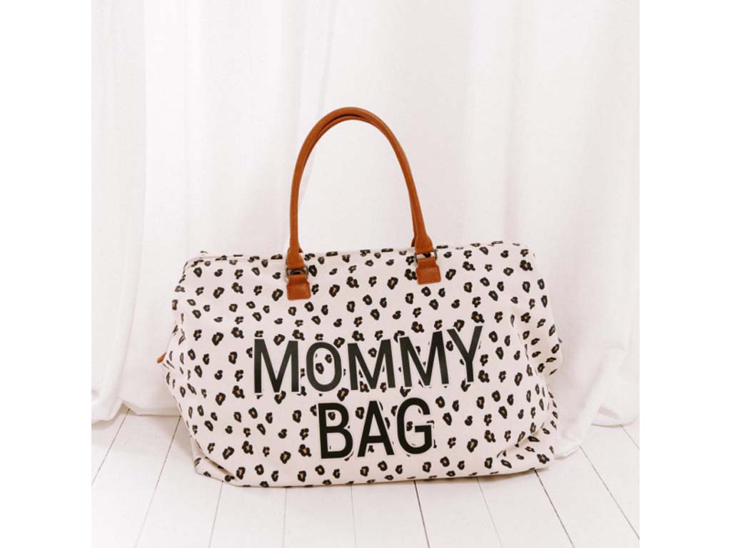 CHILDHOME Prebaľovacia taška Mommy Bag Canvas Leopard