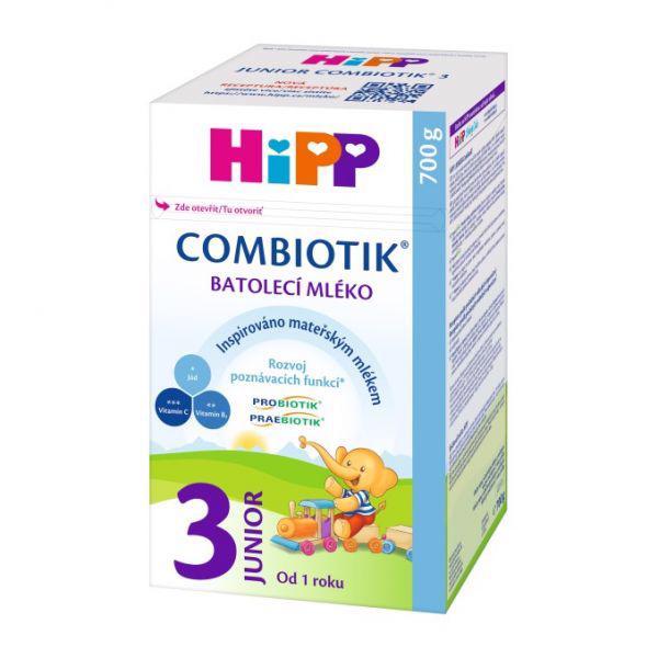 Mlieko dojčenské 3 batoľacie Junior Combiotik 700g Hipp