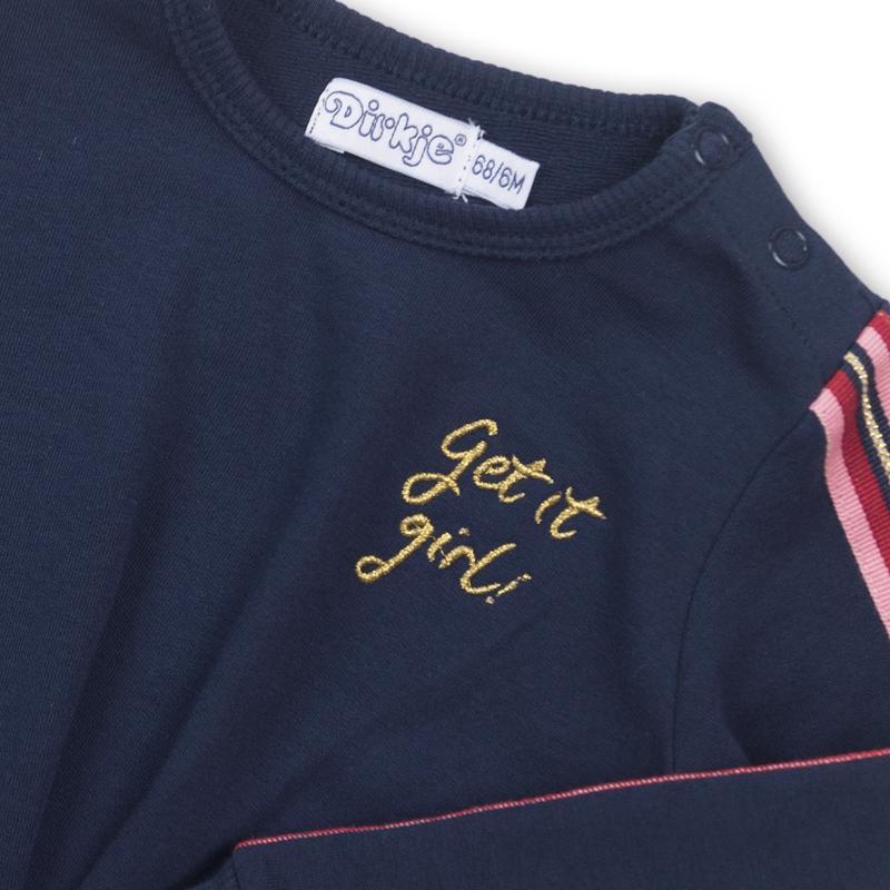 DIRKJE Šaty D-GiRL 80 Navy+red+pink