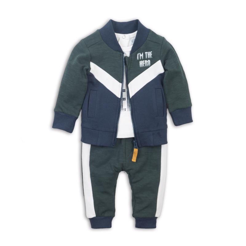 Set 3-dielny D-JUST BE COOL I'M THE HERO 68 Green+off white+navy