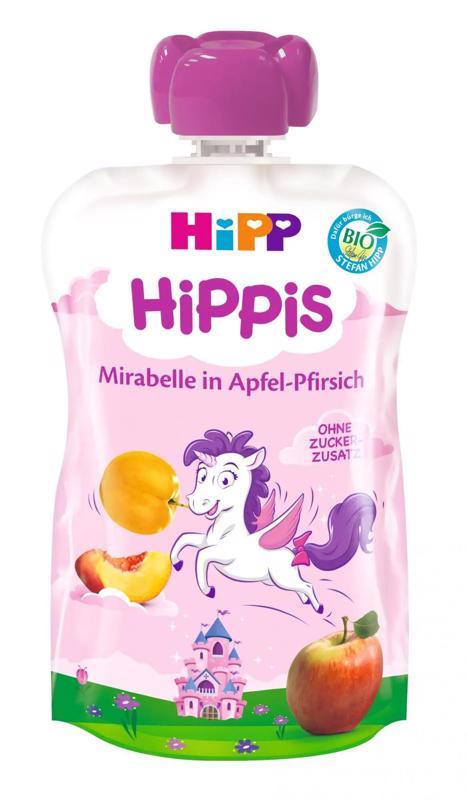 Kapsička BIO Hippies jablko-broskyňa-mirabelka 12m+ 100g Hipp