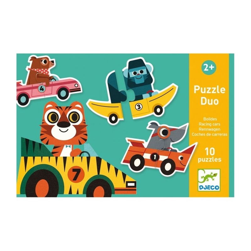 DJECO Duo puzzle Pretekárske autá