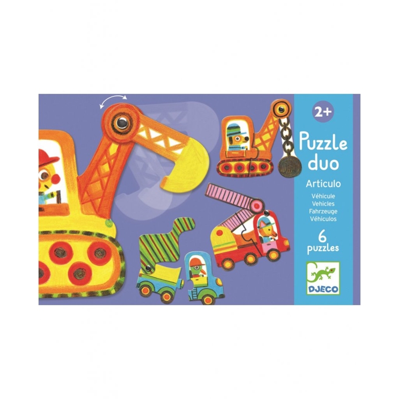 DJECO Duo puzzle Autíčka v pohybe
