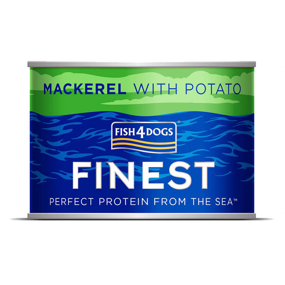 FISH4DOGS Konzerva pre psov Finest s makrelou a zemiakmi 185g