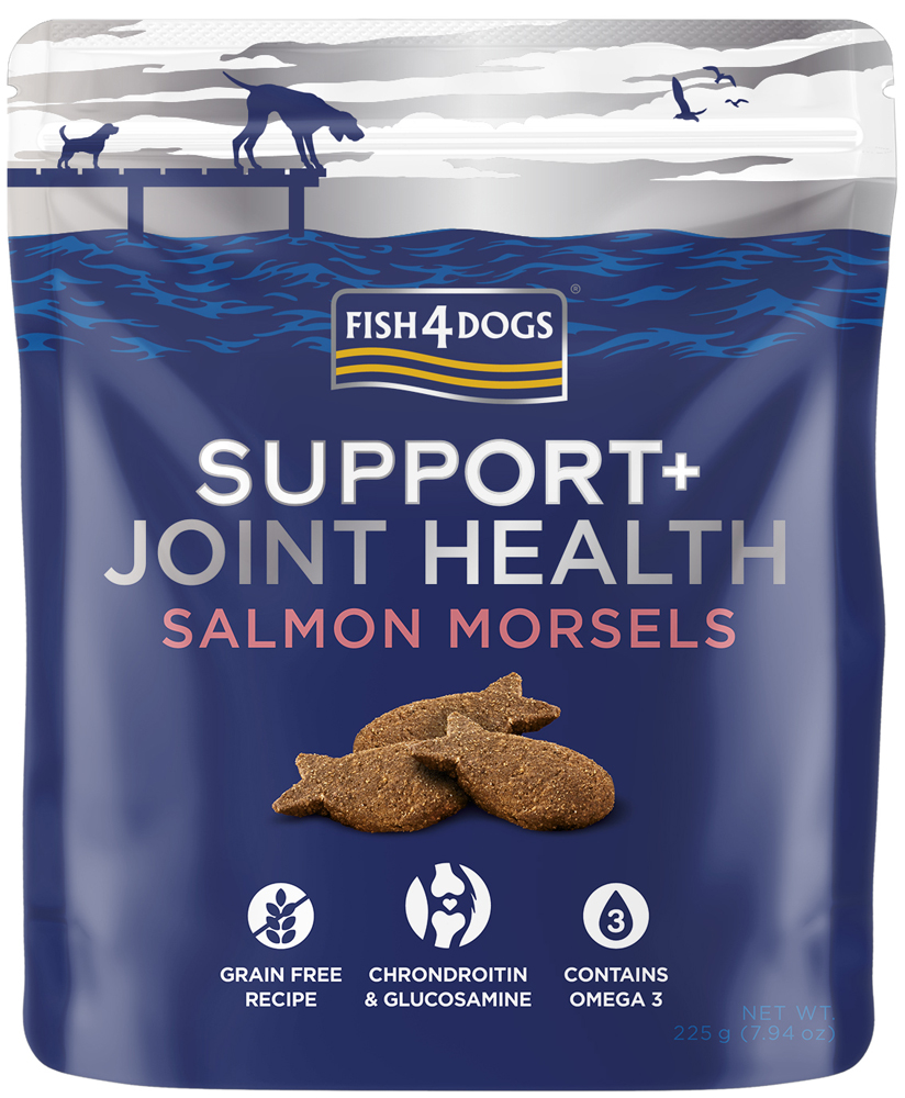 FISH4DOGS Maškrty pre psov SUPPORT+ zdravia kĺbov s losos 225 g