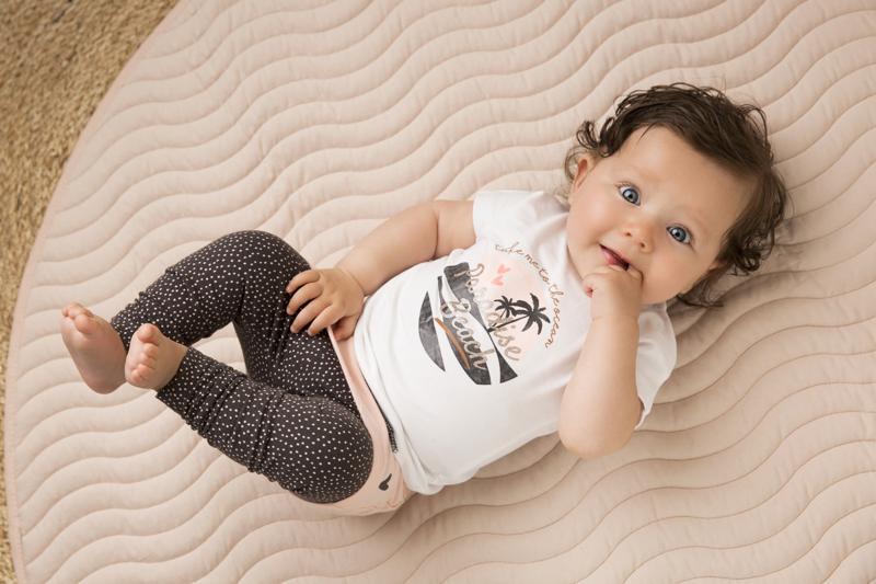 DIRKJE Set 3dielny so sukňou 80 White+Smokey Pink+Smokey Grey+aop