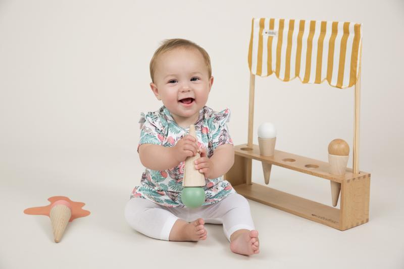 DIRKJE Set 2dielny šaty 80 White+Tropical Multicolor