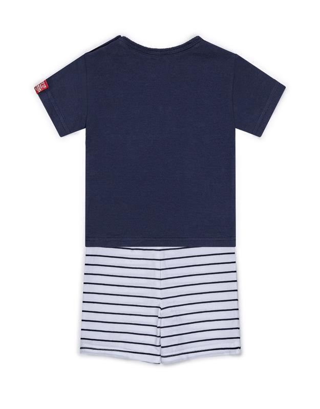 DIRKJE Set 2dielny kr. nohavice 74 Navy+White+Stripe