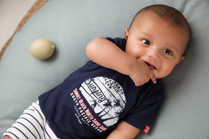 DIRKJE Set 2dielny kr. nohavice 74 Navy+White+Stripe