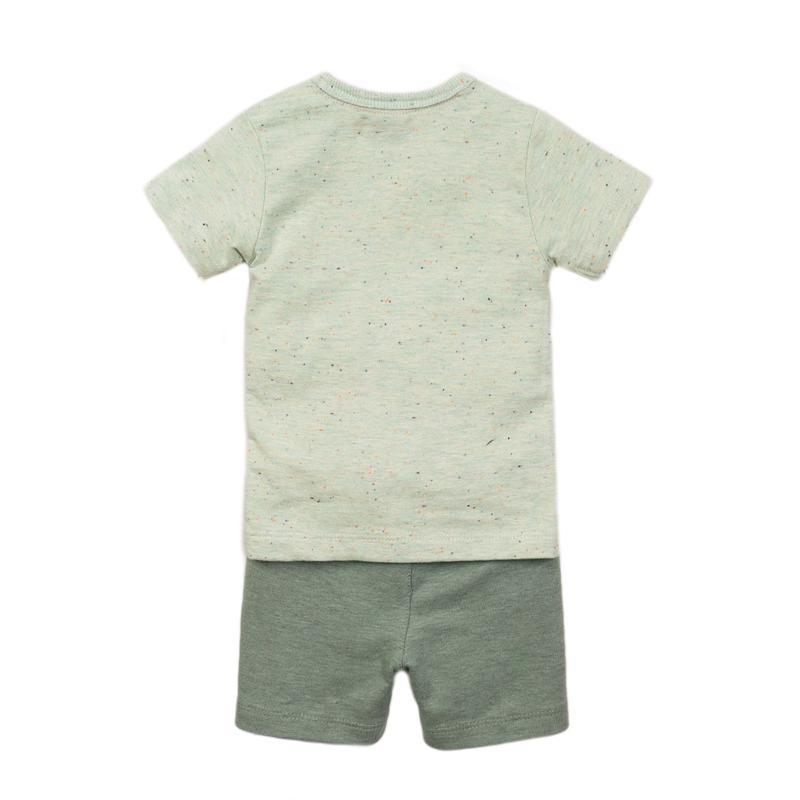 DIRKJE Set 2dielny kr. nohavice 68 Light Sage+Sage Melange