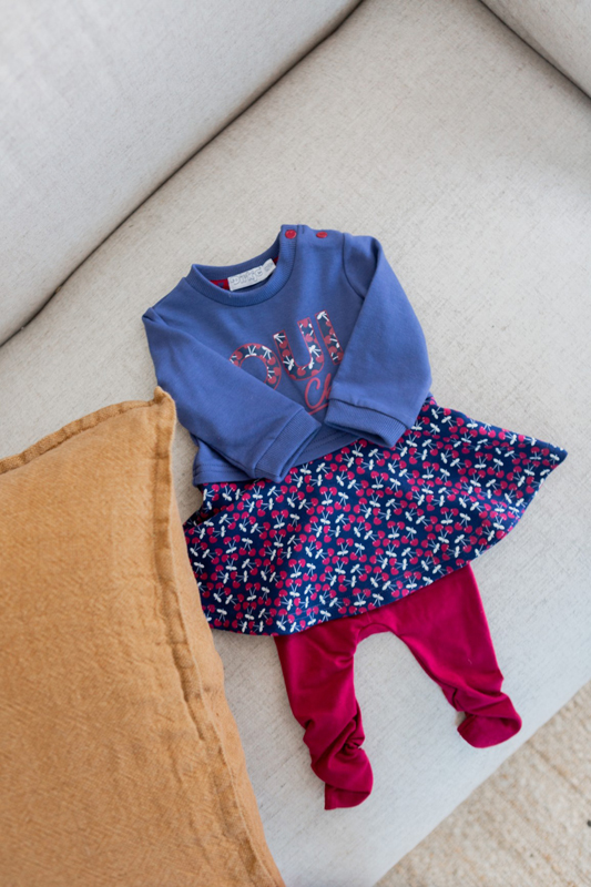 DIRKJE Set 2.d šaty + legíny Blue dievča 56