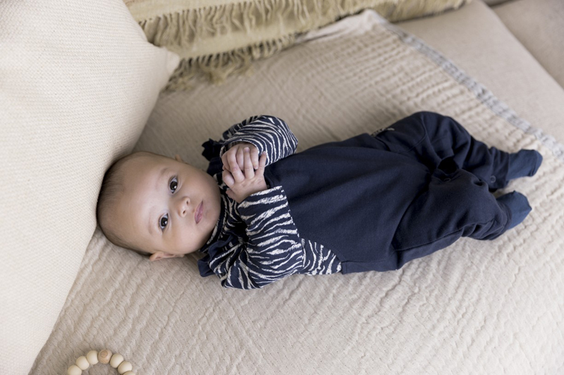 DIRKJE Set 2.d nohavice s trakmi + tričko Modrý dievča 56