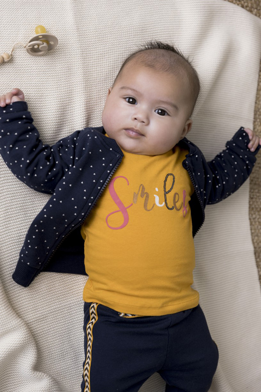 DIRKJE Set 3.d mikina + tričko + nohavice Modrý dievča 56