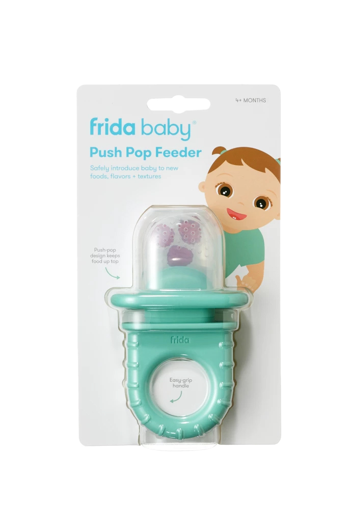 FRIDA BABY Cumlík silikónový na kŕmenie Push Pop Papuu 4m+