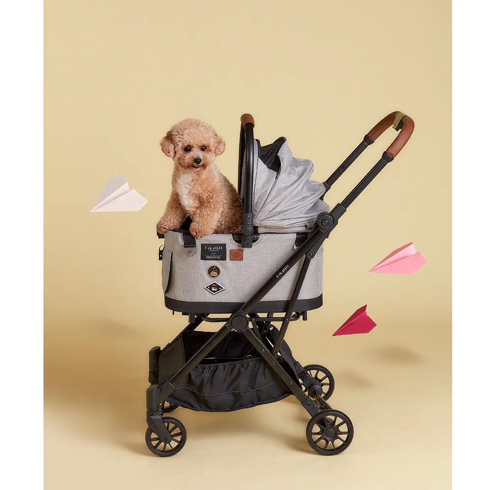FIKAGO Kočárek pro kočky / psy Flytta Plus Grey Husky