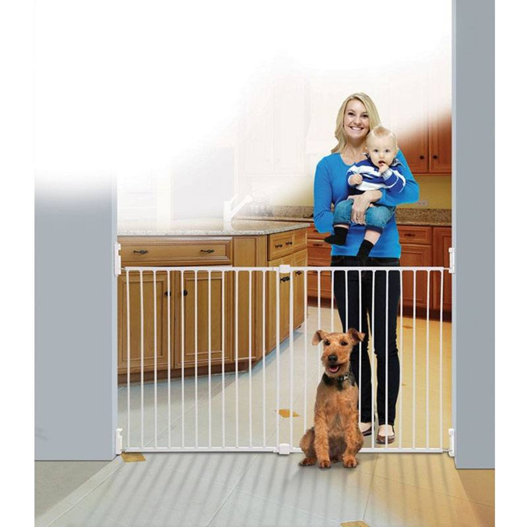 DREAMBABY Zábrana bezpečnostná Broadway 2-panelová extra široká 76-134,5 cm biela