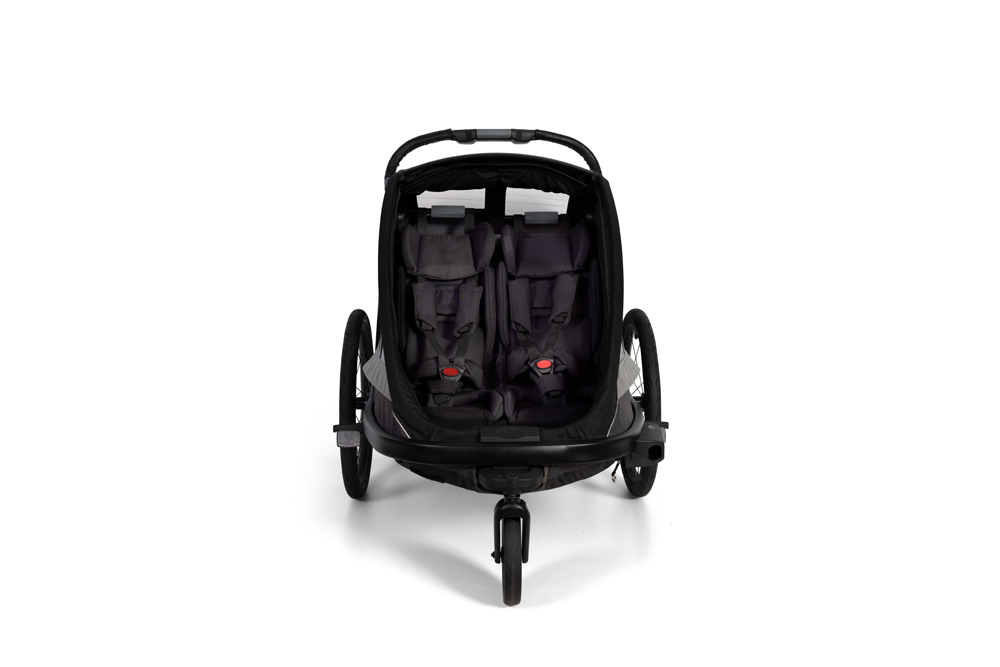 HAMAX Vozík vr. ramená + kočíkový set za bicykel Cocoon Grey/black