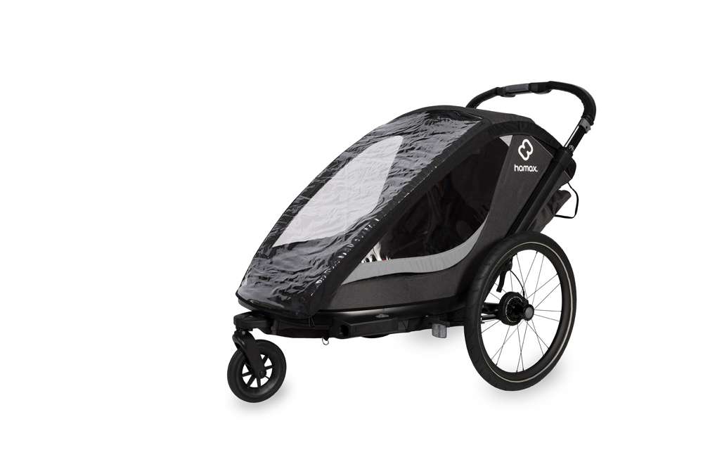 HAMAX Vozík vr. ramená + kočíkový set za bicykel Cocoon Grey/black