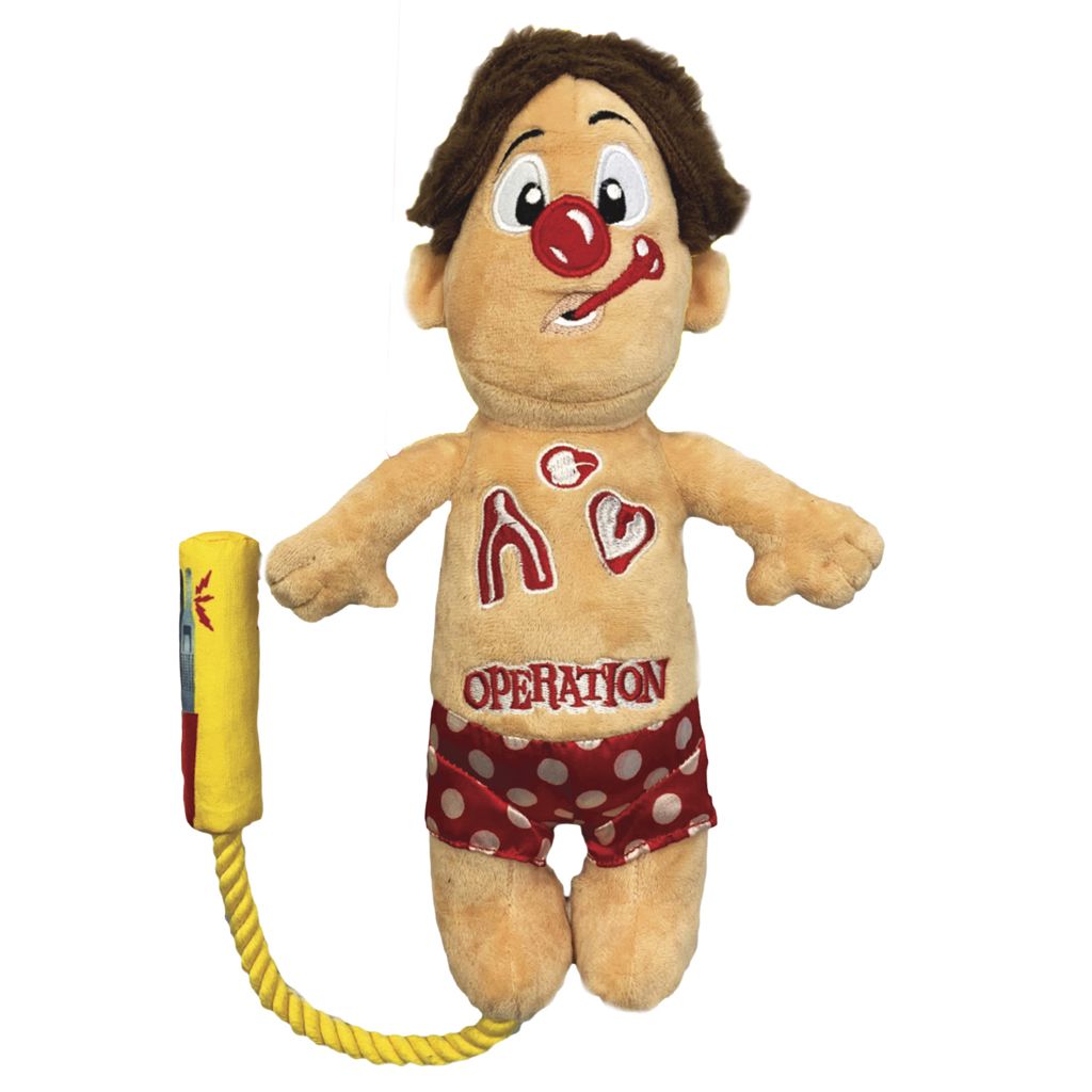 HASBRO Hračka pre psov Operation Cavity Sam plyšová s lanom na preťahovanie 30 cm