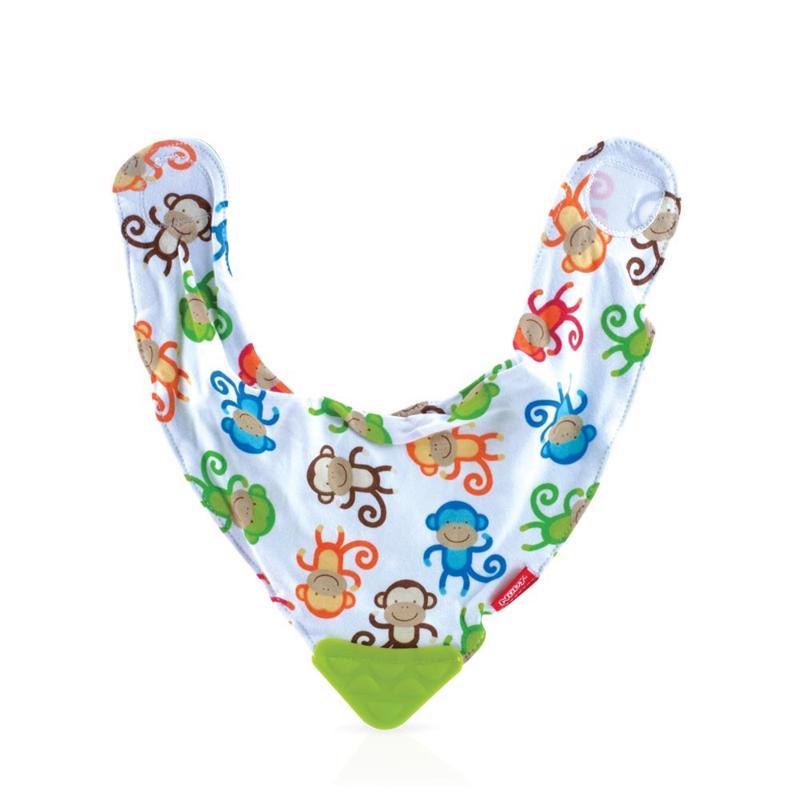 NUBY Slintáčik s hryzadlom 1 ks, 3 m+, opičky,  Opica