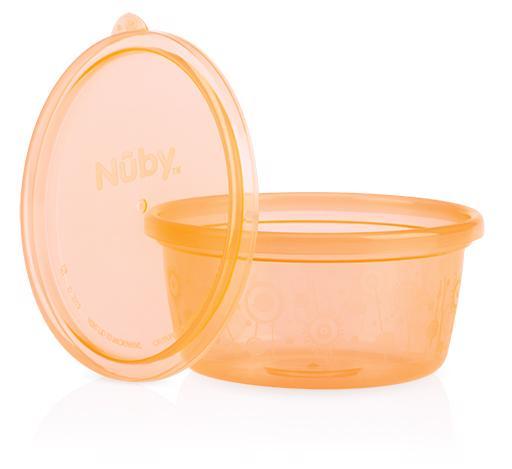 NUBY Miska na desiatu s viečkom, 300 ml, 6m+ (6 ks)