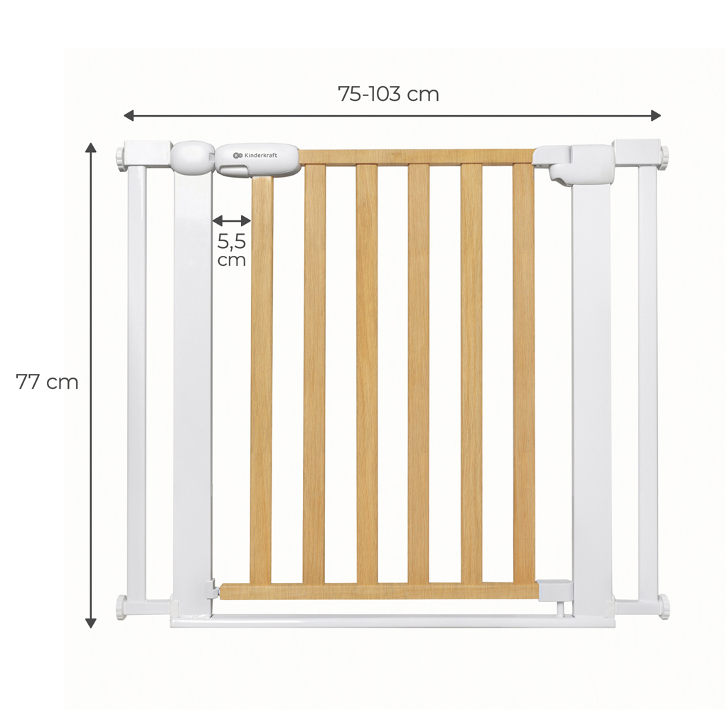 KINDERKRAFT Zábrana detská Lock&Go wood