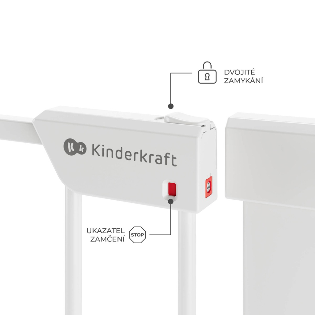 KINDERKRAFT Zábrana do dverí Safe Snap White