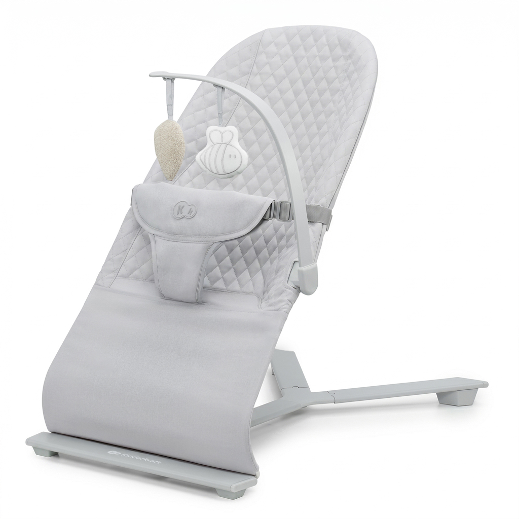 KINDERKRAFT Lehátko pohupujúce Mimi Light grey, do 9 kg