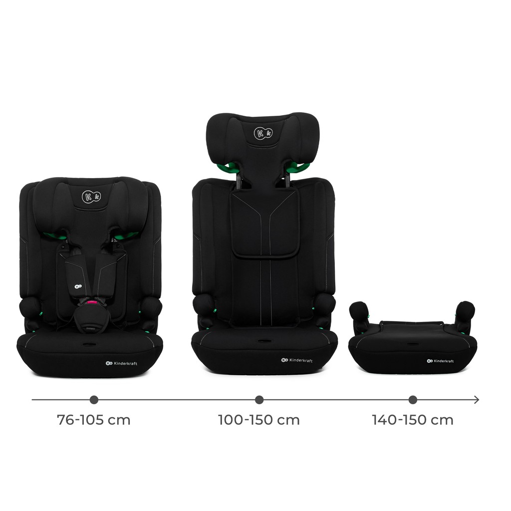KINDERKRAFT Autosedačka I-Comfy i-Size (76 do 150 cm) Black
