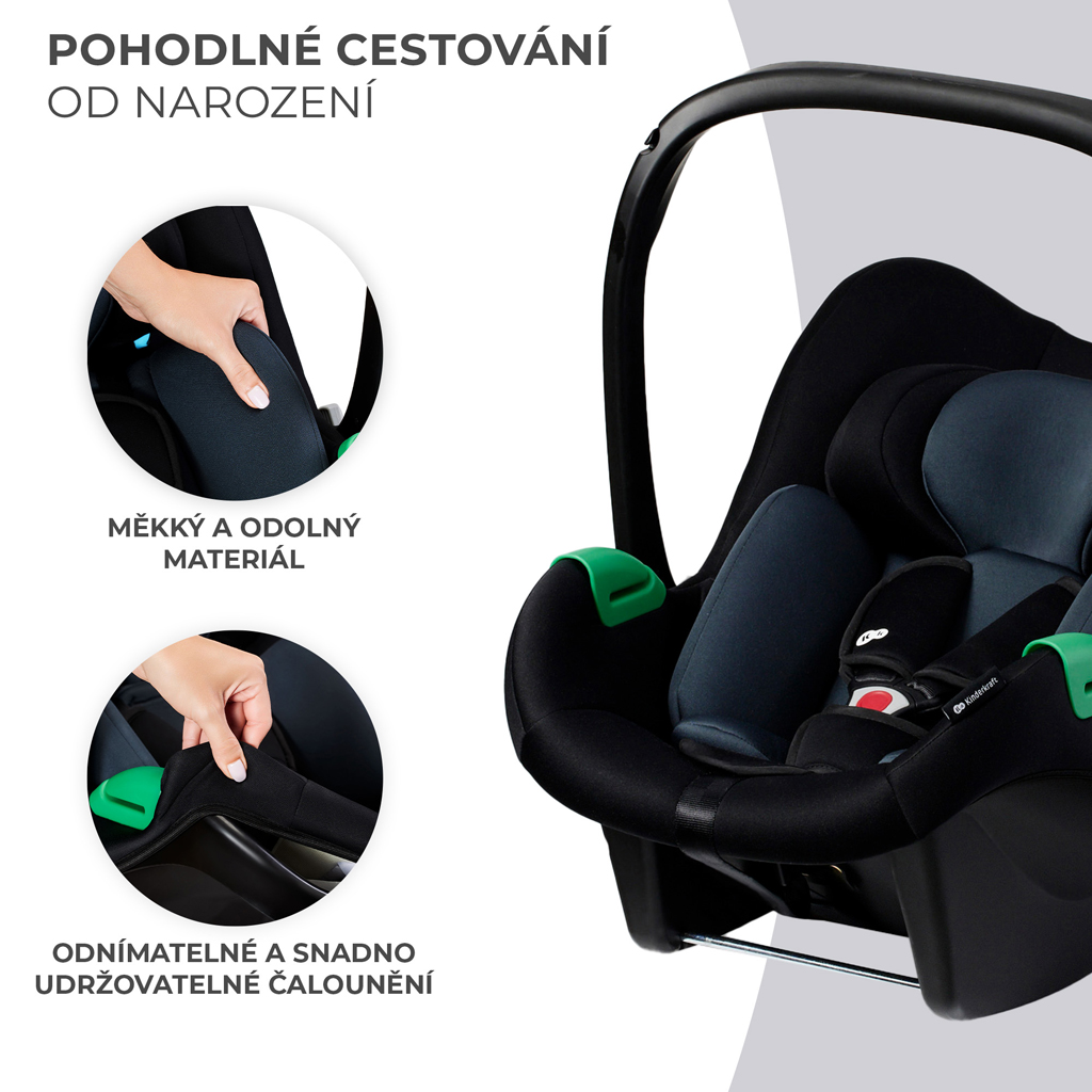 KINDERKRAFT Autosedačka Mink PRO i-Size 40-75 cm Black