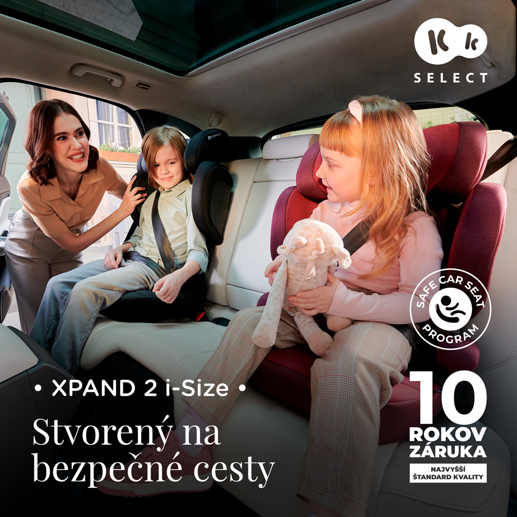 KINDERKRAFT SELECT Autosedačka i-Size XPAND 2 i-Size 100-150 cm Cherry Pearl, Premium