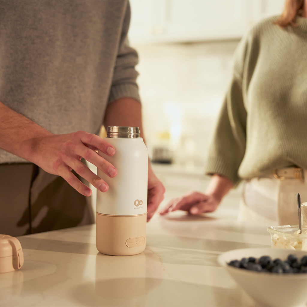 KINDERKRAFT Cestovní ohřívač mléka a termoska 2v1 Gaja Beige