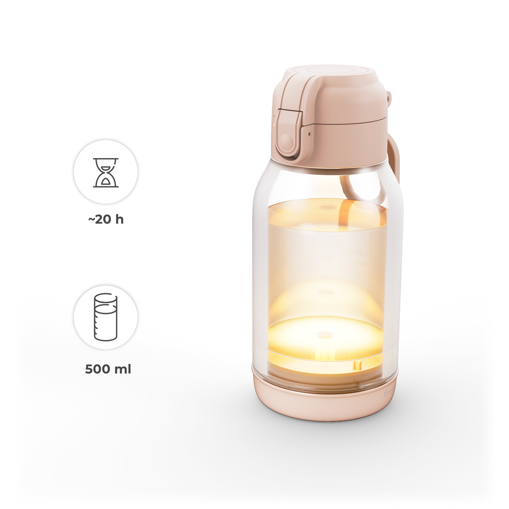 KINDERKRAFT Cestovní ohřívač mléka a termoska 2v1 Gaja Beige