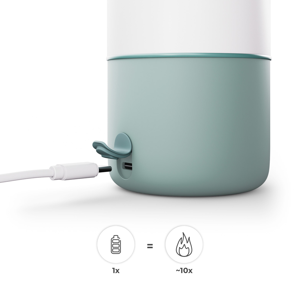 KINDERKRAFT Cestovní ohřívač mléka a termoska 2v1 Gaja Green