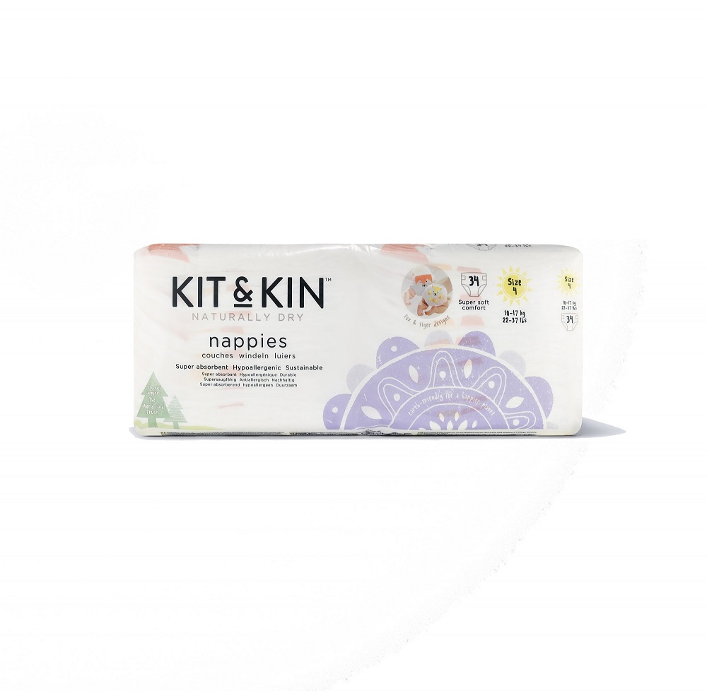 KIT & KIN Plienky jednorazové eko 4 (9-14 kg) 34 ks