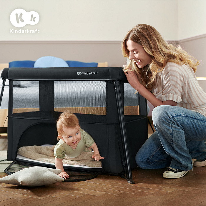 KINDERKRAFT Postieľka cestovná Cami Grey