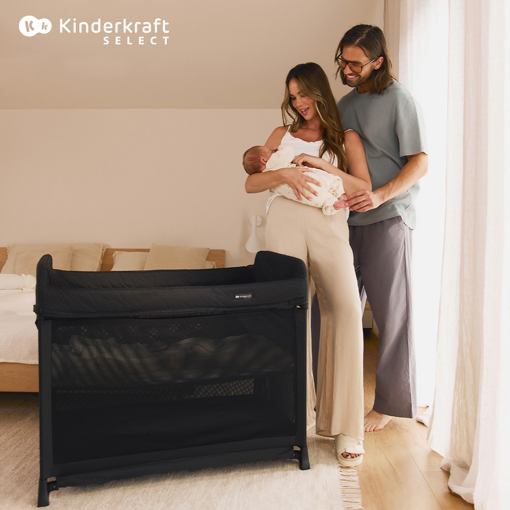 KINDERKRAFT SELECT Postieľka cestovná Moon Dream Black