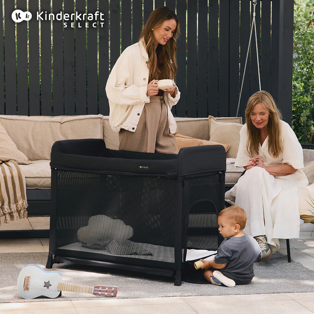 KINDERKRAFT SELECT Postieľka cestovná Moon Dream Black