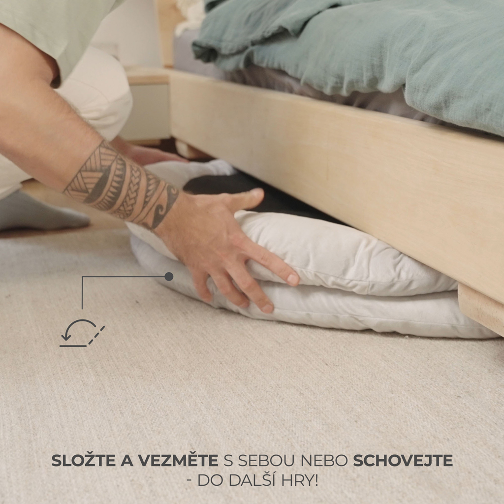 KINDERKRAFT Deka hracia s hrazdičkou Cozyplay Light Grey