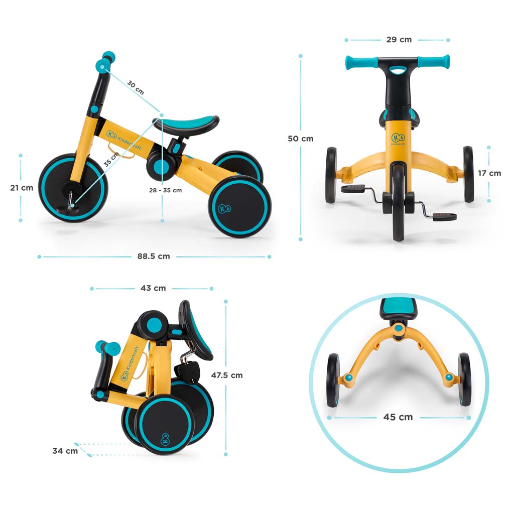 KINDERKRAFT Trojkolka 4TRIKE black volt