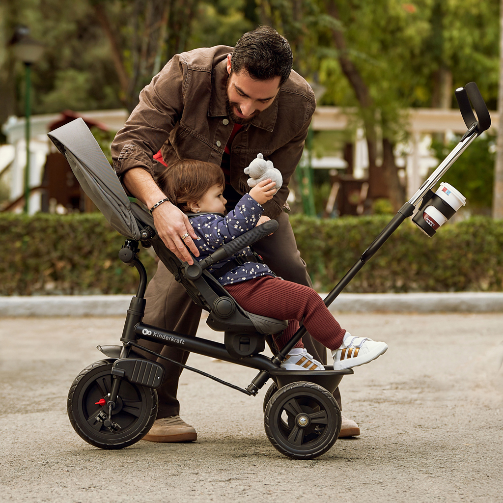 KINDERKRAFT Trojkolka Aston 2 Plus Grey, 9m+