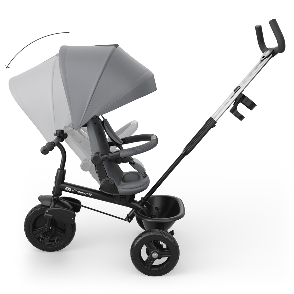 KINDERKRAFT Trojkolka Aston 2 Plus Grey, 9m+