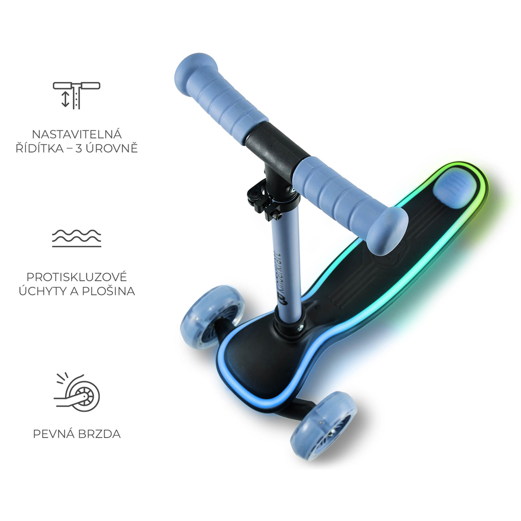 KINDERKRAFT Kolobežka trojkolová Raket Blue