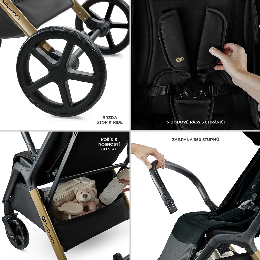 KINDERKRAFT Kočík športový Loom Black