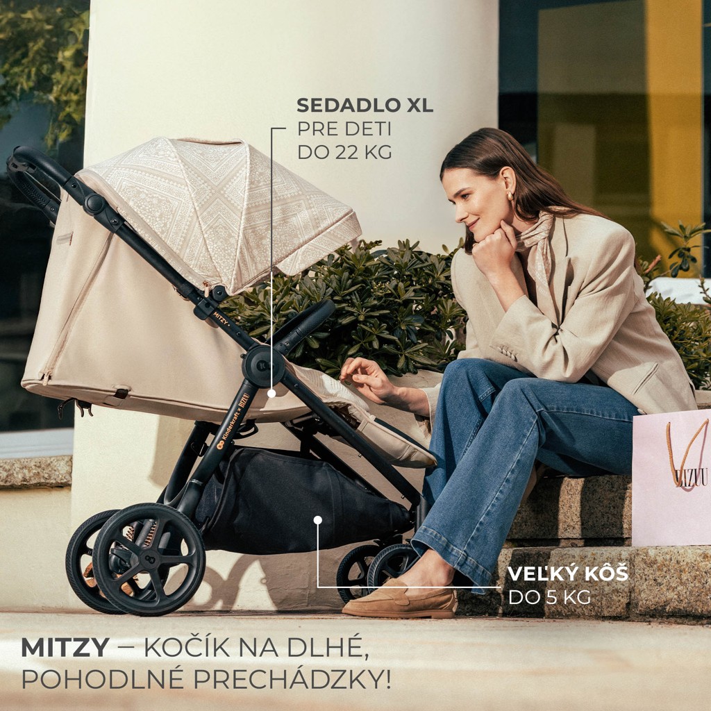 KINDERKRAFT Kočík športový Mitzy Dune Whisper Bizuu