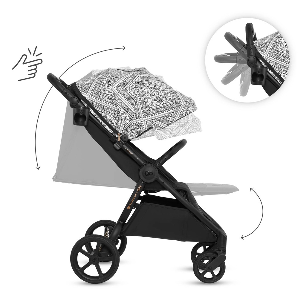 KINDERKRAFT Kočík športový Mitzy Lunar Black Bizuu